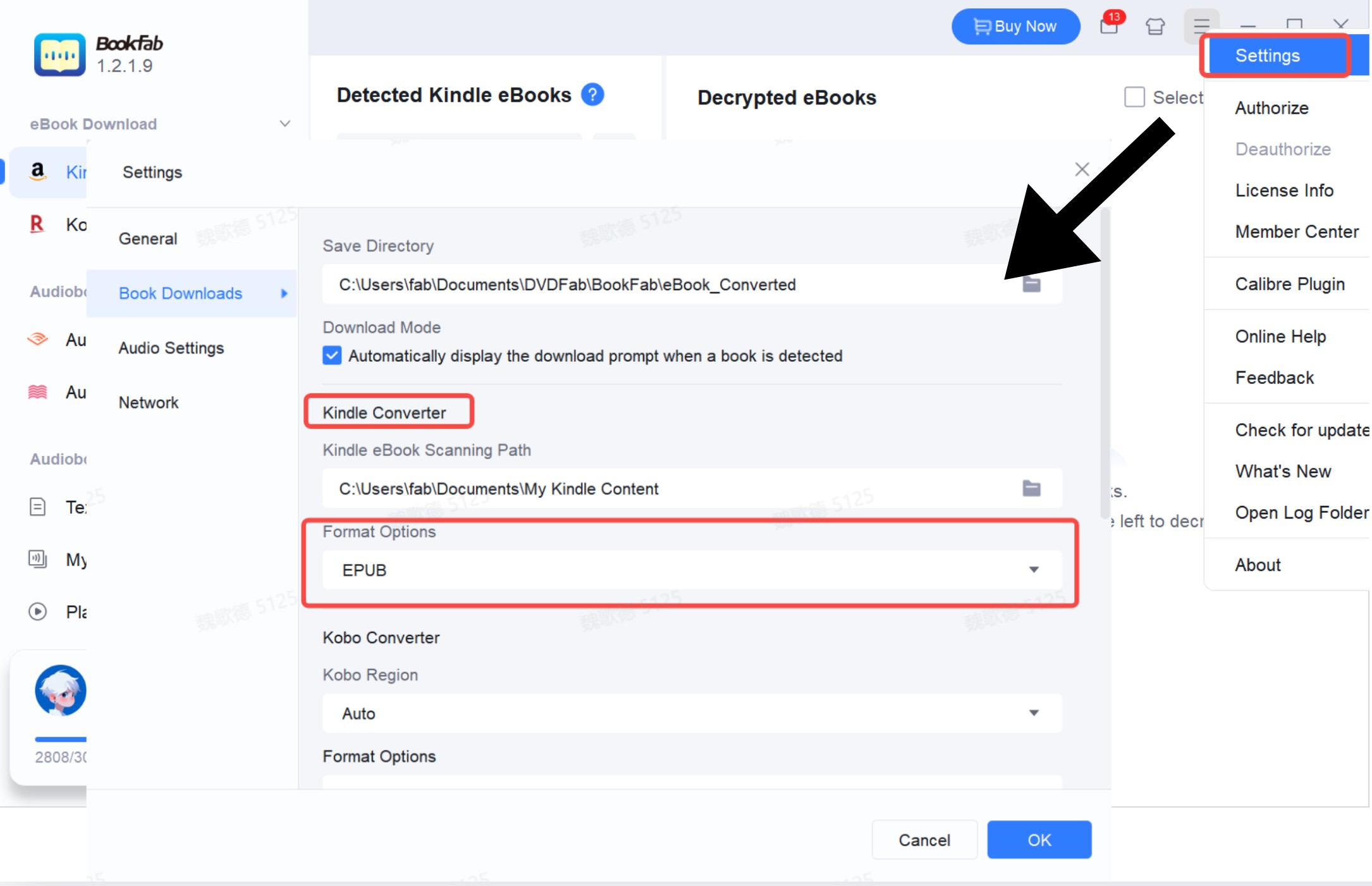 Convertir des livres Kindle en PDF avec BookFab