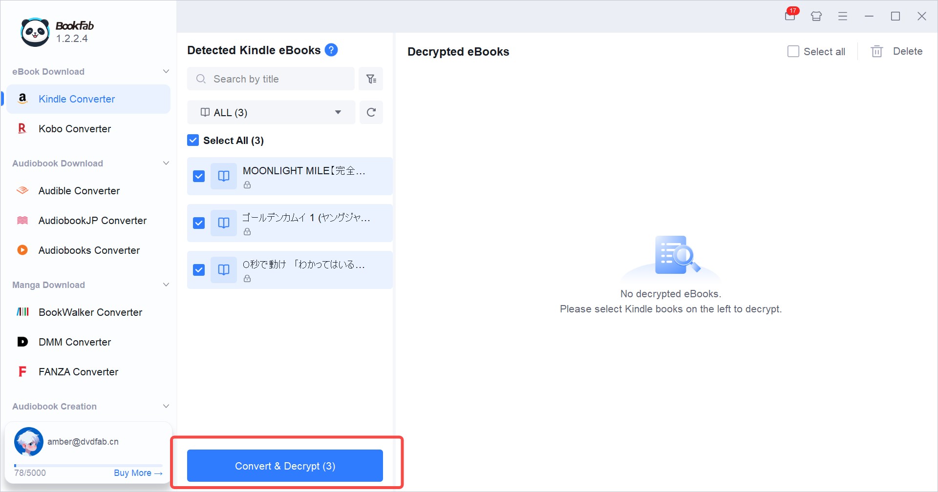 How to Convert Kindle to EPUB with BookFab Kindle Converter