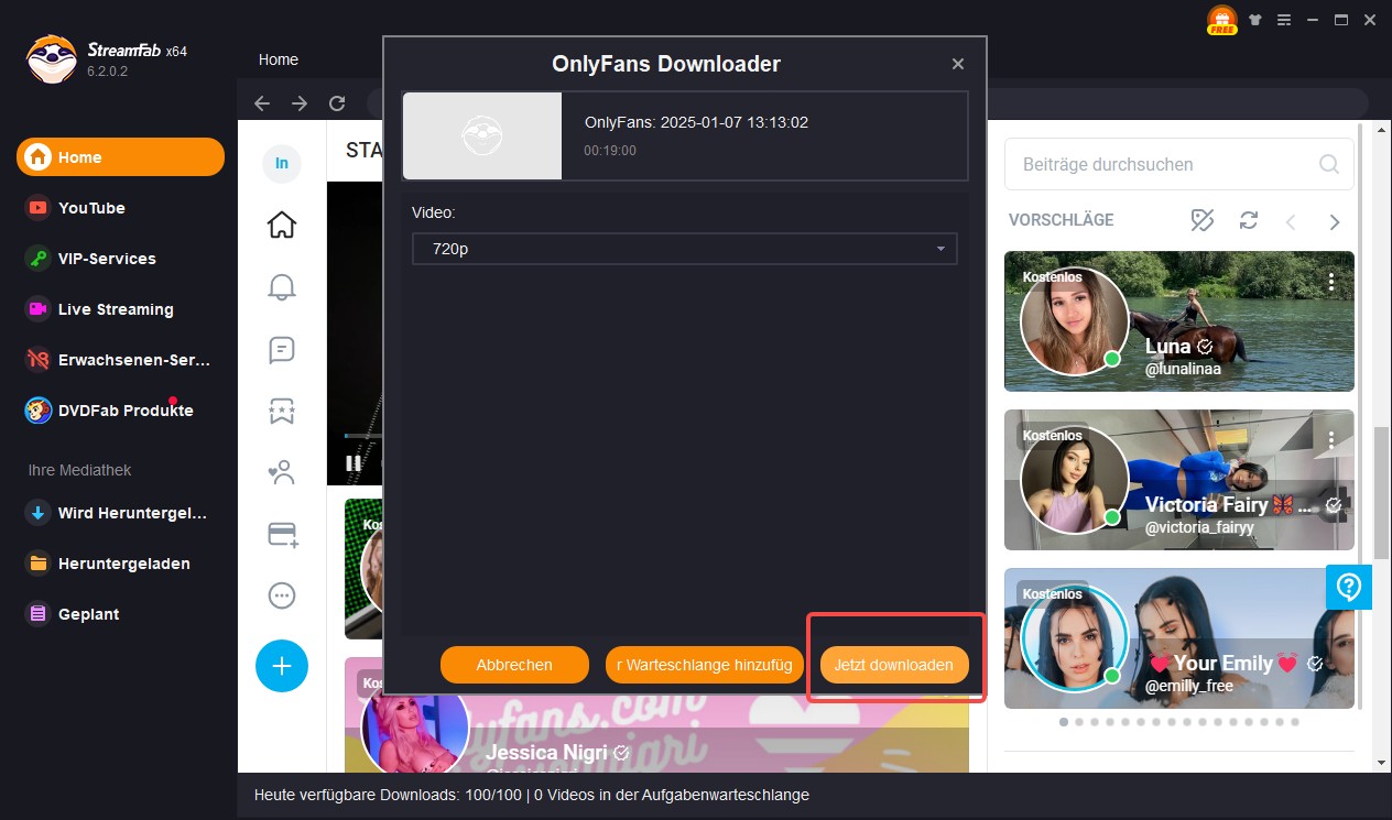Bessere Alternative zu OnlyFans Video Downloader Firefox: StreamFab OnlyFans Downloader
