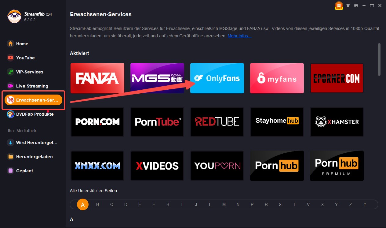 Bessere Alternative zu OnlyFans Video Downloader Firefox: StreamFab OnlyFans Downloader