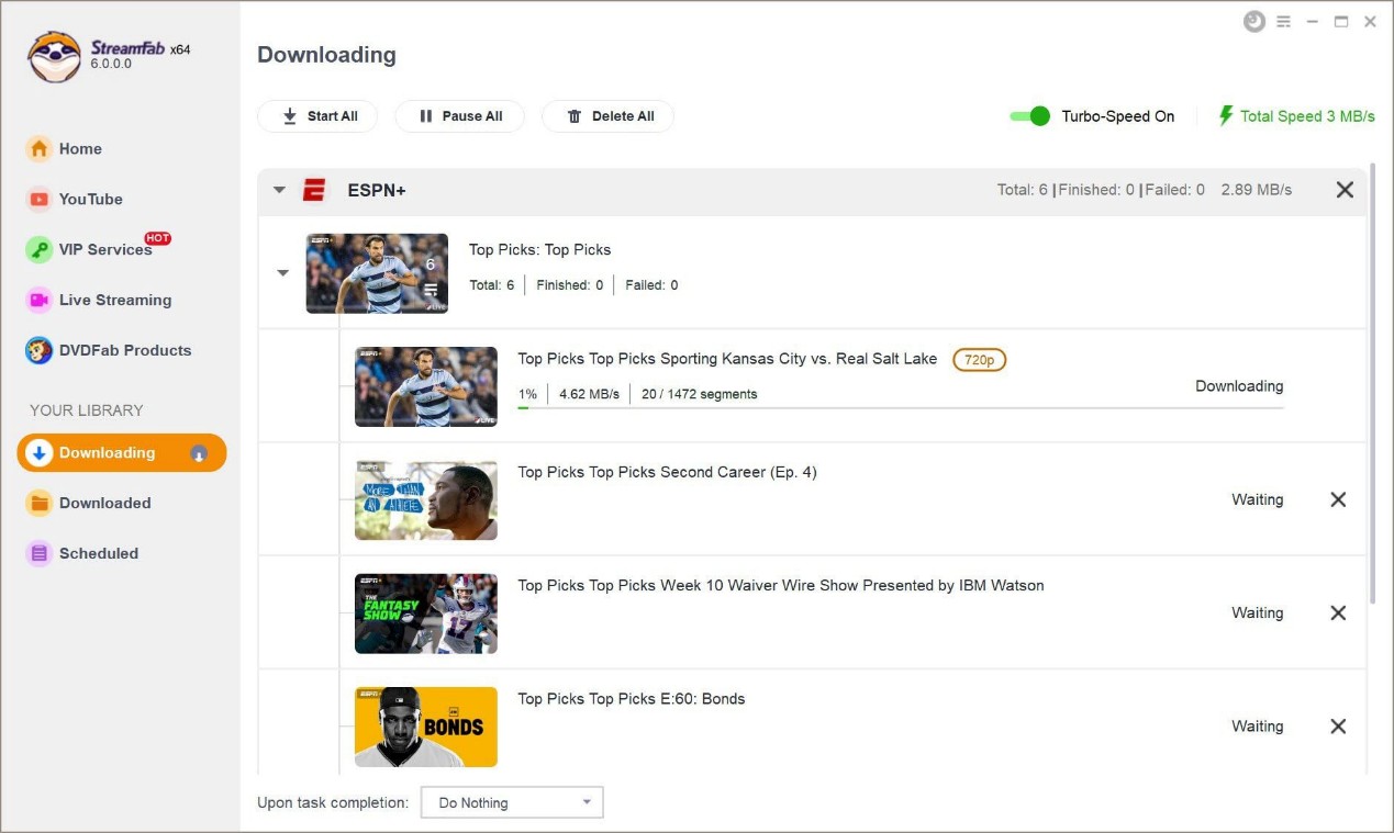téléchargez la vidéo ESPN en utilisant StreamFab : Étape 4