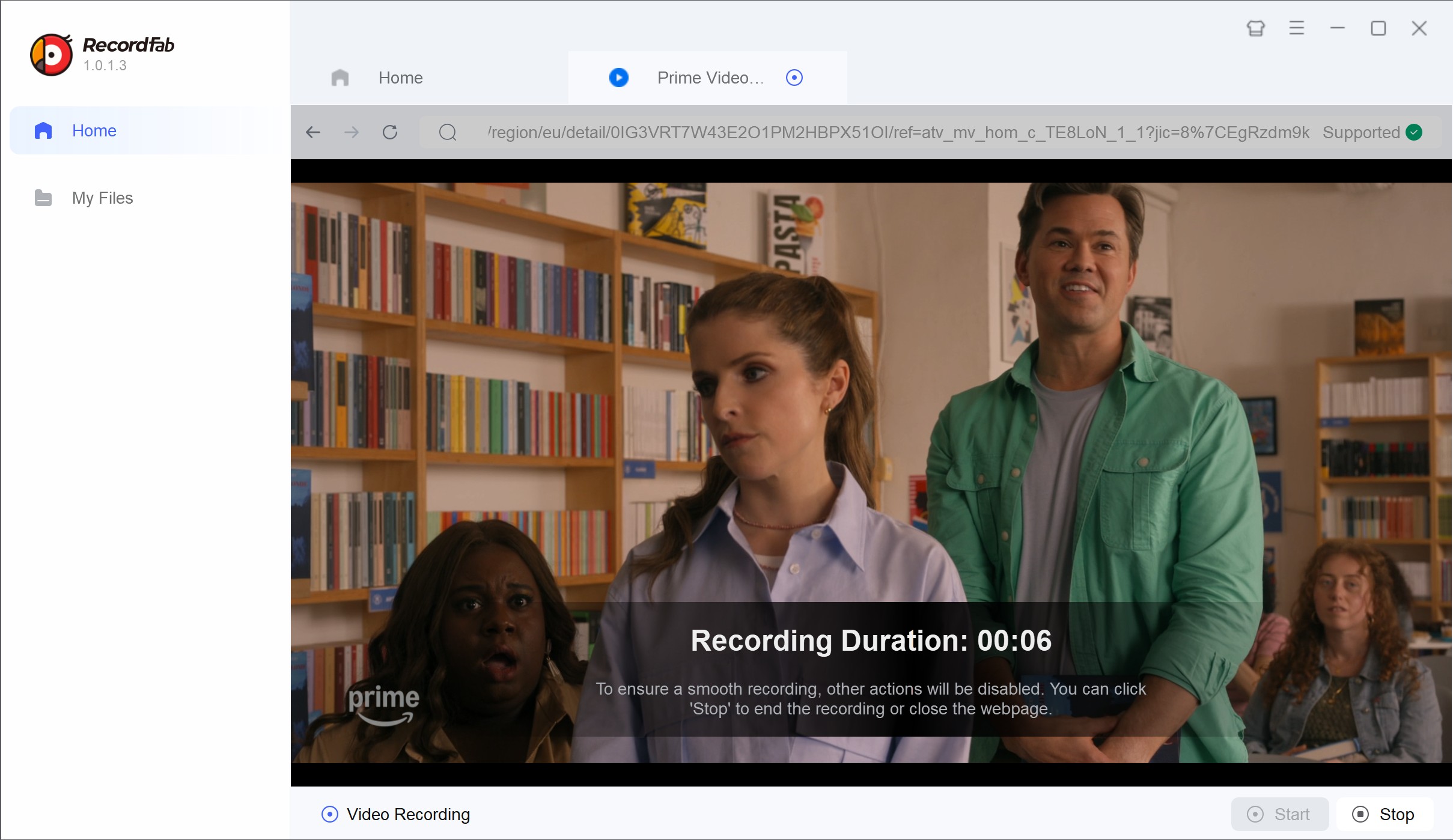 Aufnehmen von Amazon Videos: RecordFab