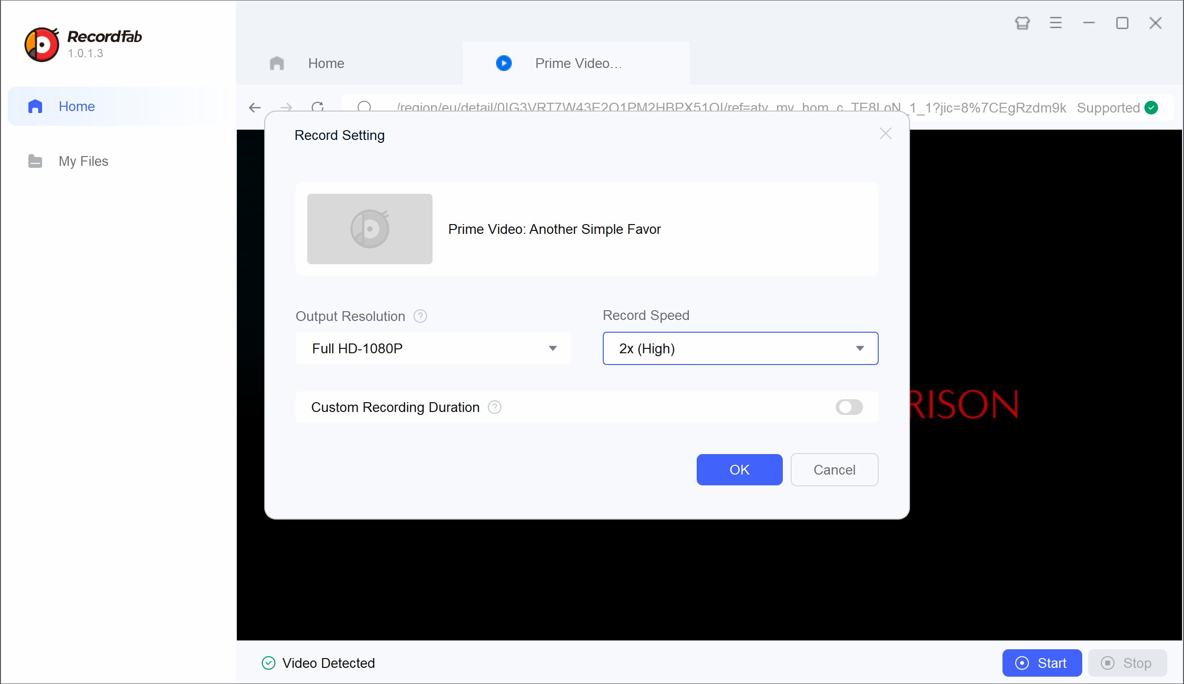 Aufnehmen von Amazon Videos: RecordFab