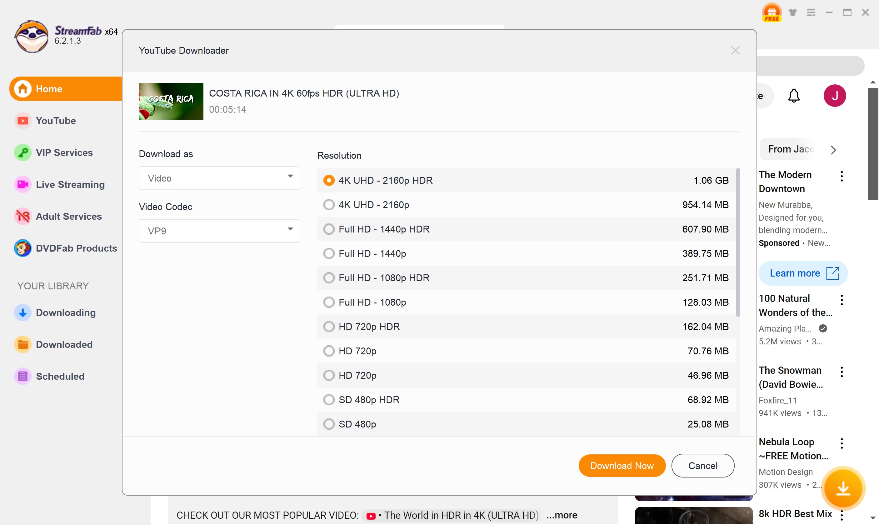 wondershare uniconverter alternative: streamfab step 2