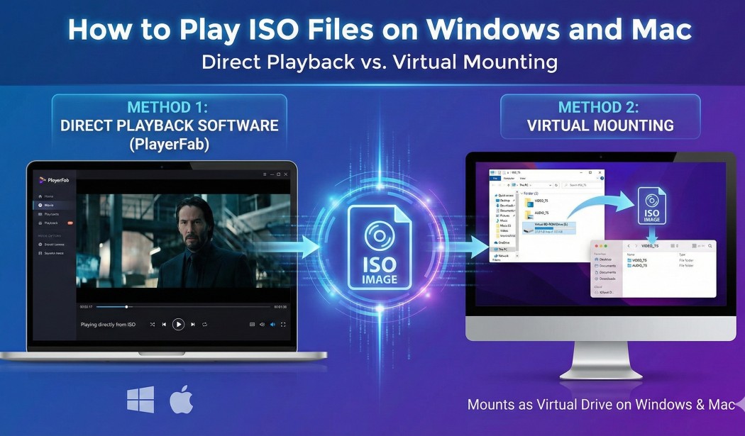 How to Play ISO Files on Windows & Mac with Direct Playback or Mounting