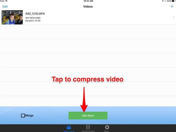 compress videos for email on ios