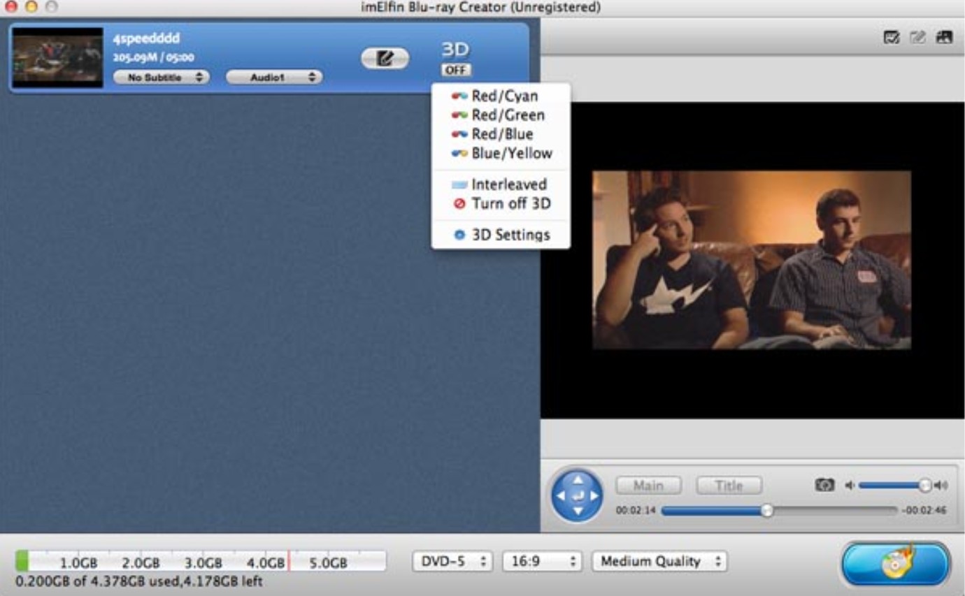 imElfin Blu-ray Creator for Mac