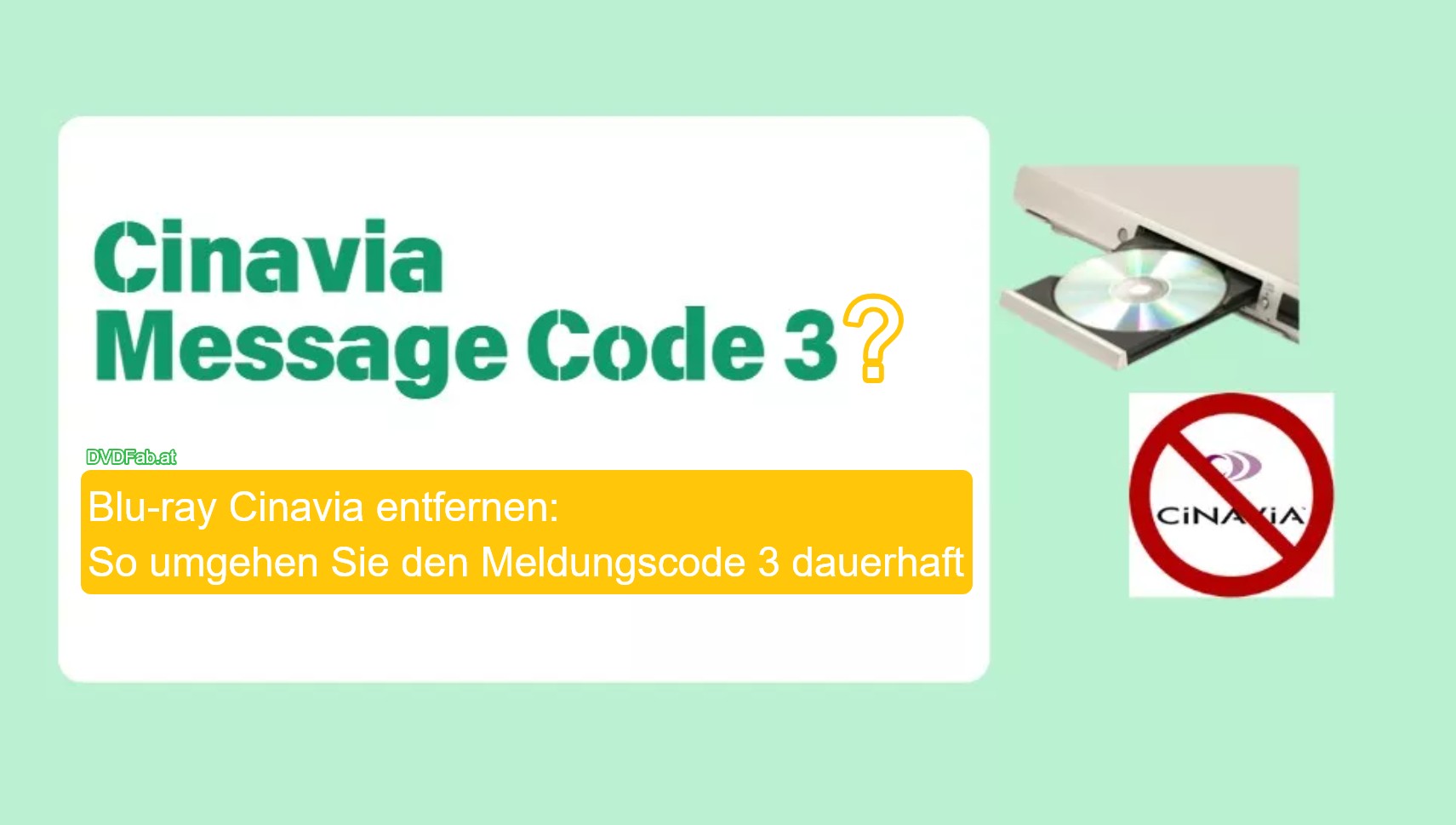 Wie man den Cinavia-Fehlercode 3 behebt