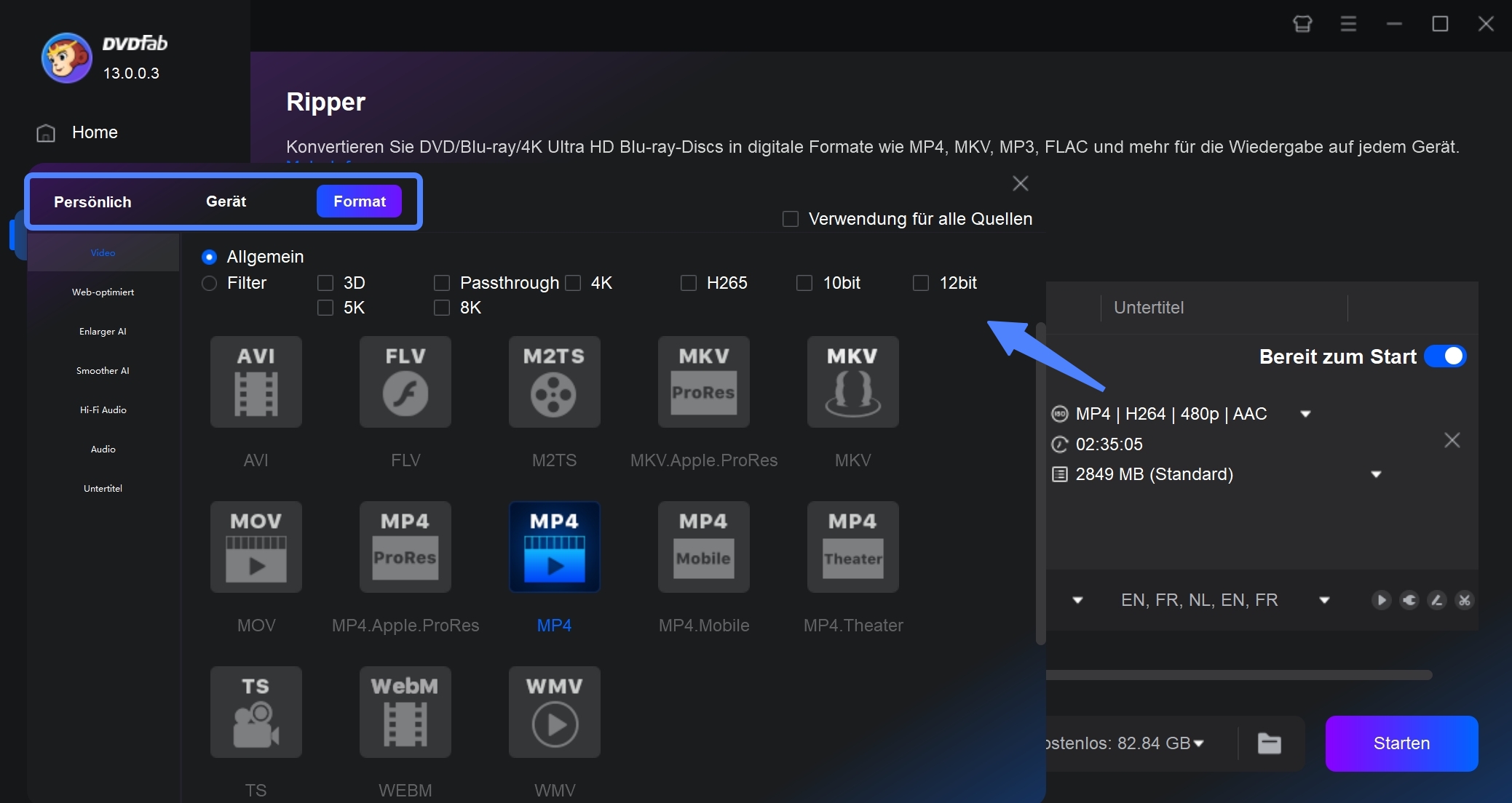 Wie man DVDs mit DVDFab DVD Ripper in digitale Formate umwandelt