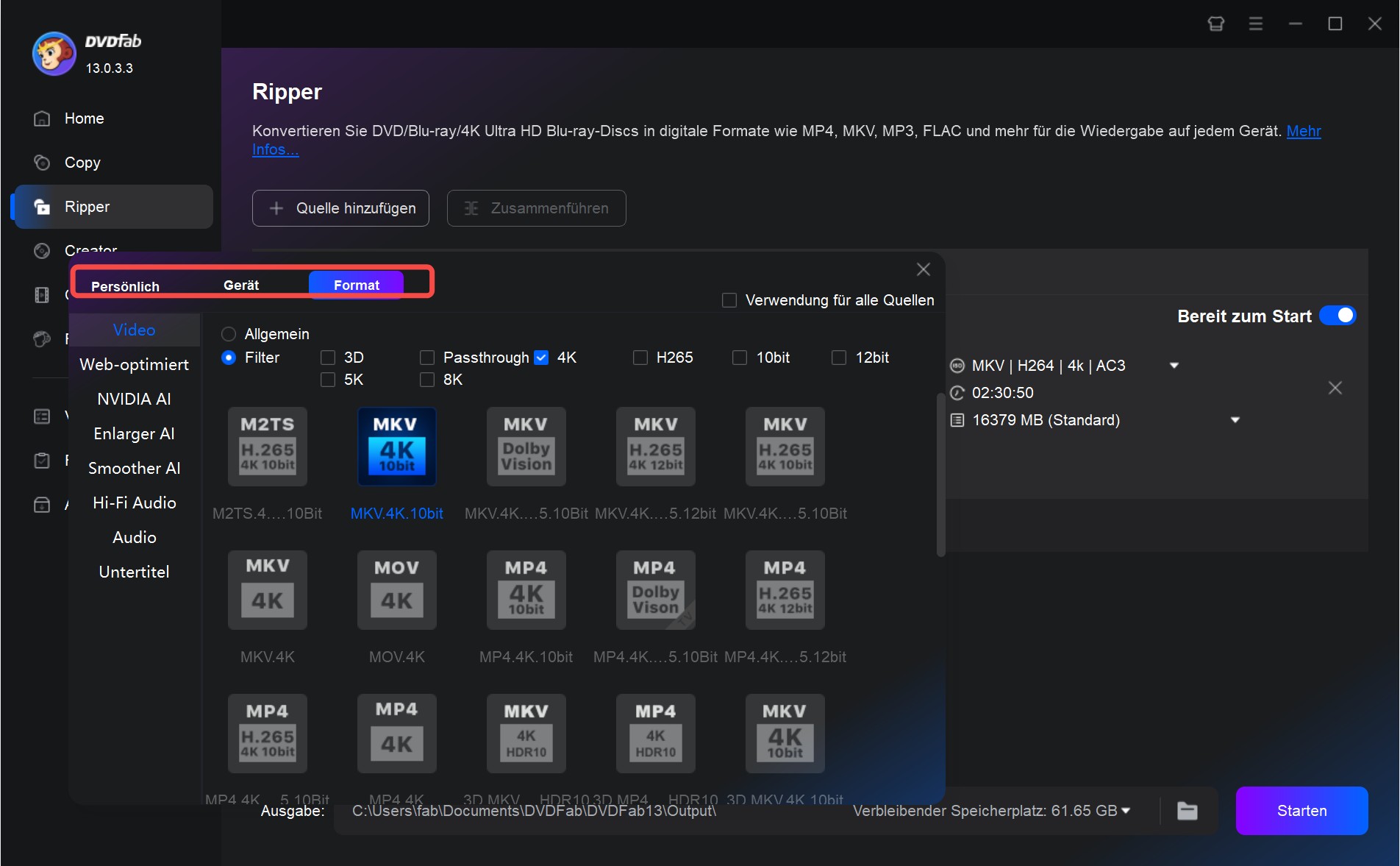 uhd rippen