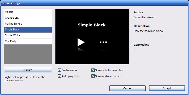 Free dvd menu creator: DVD Flick