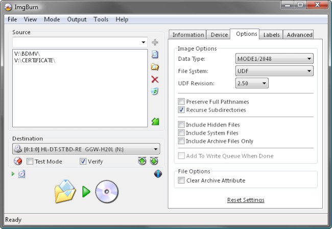 dvd in iso umwandeln mit ImgBurn