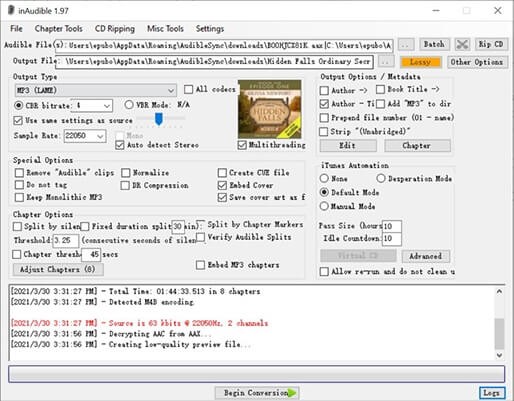 free Audible converter: InAudible 