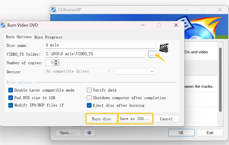 Comment utiliser cdburnerxp pour faire un DVD?