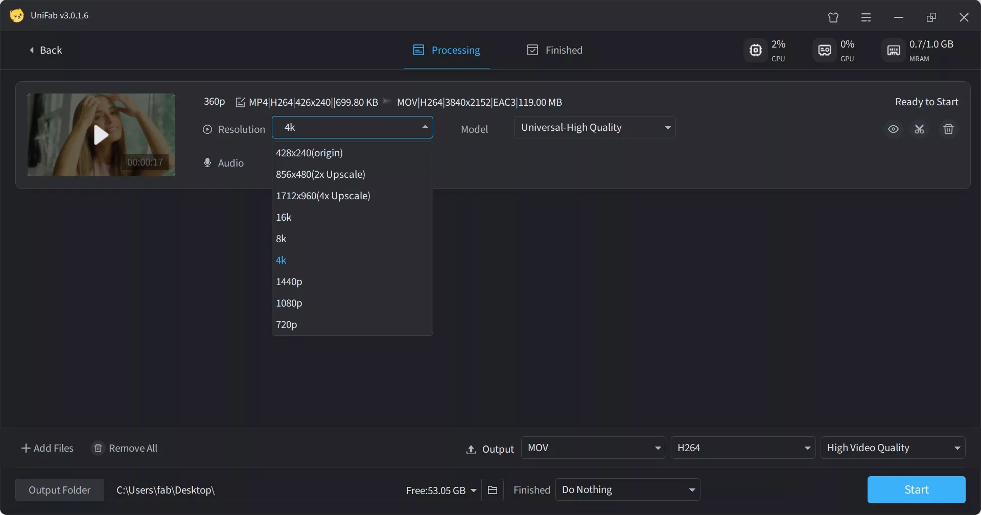 How to Upscale Video Using UniFab Video Upscaler AI