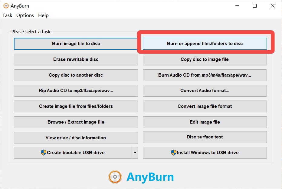 AnyBurn Free ISO Converter