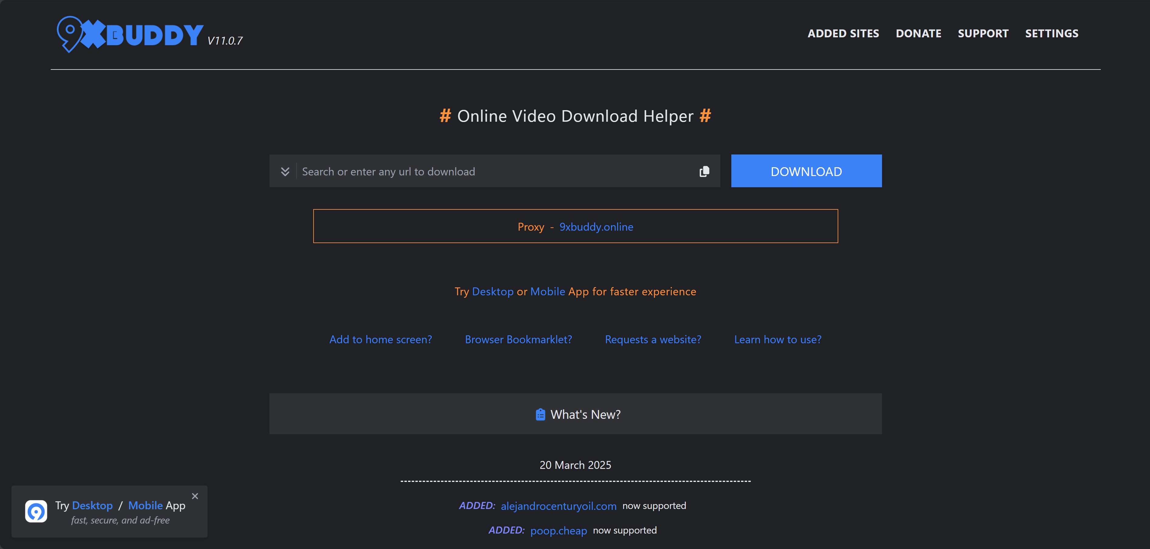 Téléchargeur vidéo porno: 9xbuddy