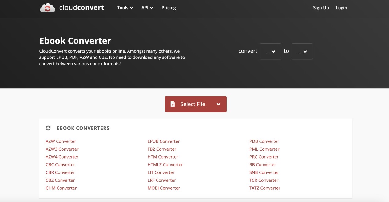 Meilleur EPUB To PDF Convertisseurs: CloudConvert