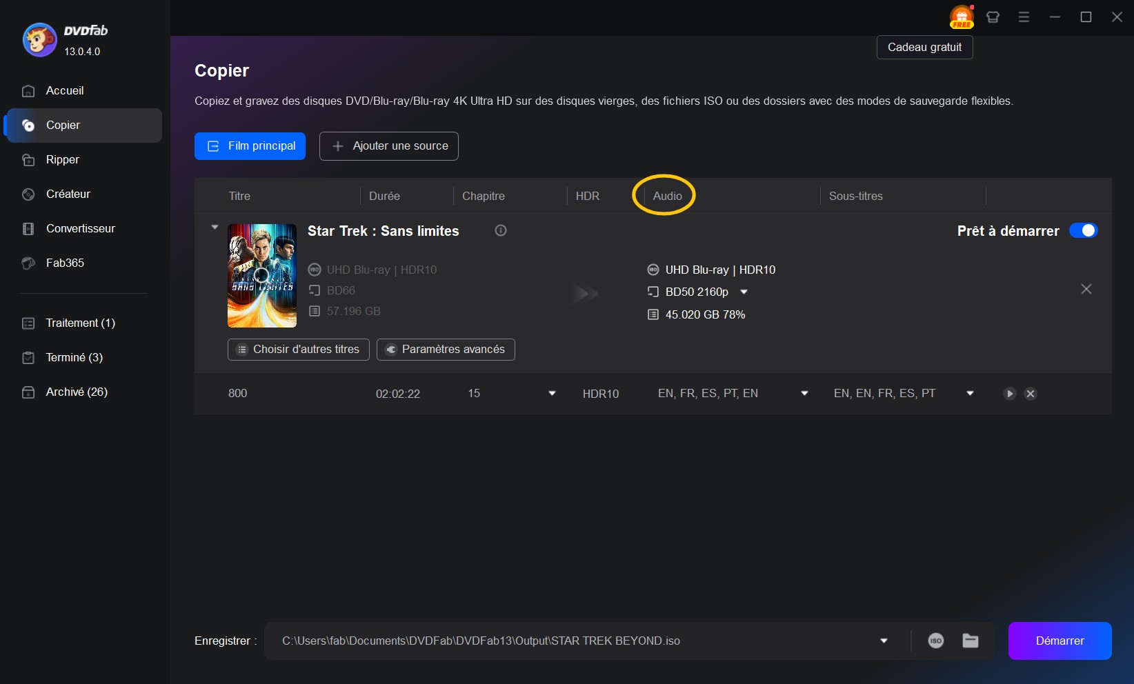 Copier Blu-ray avec un logiciel de copie Blu-ray gratuit