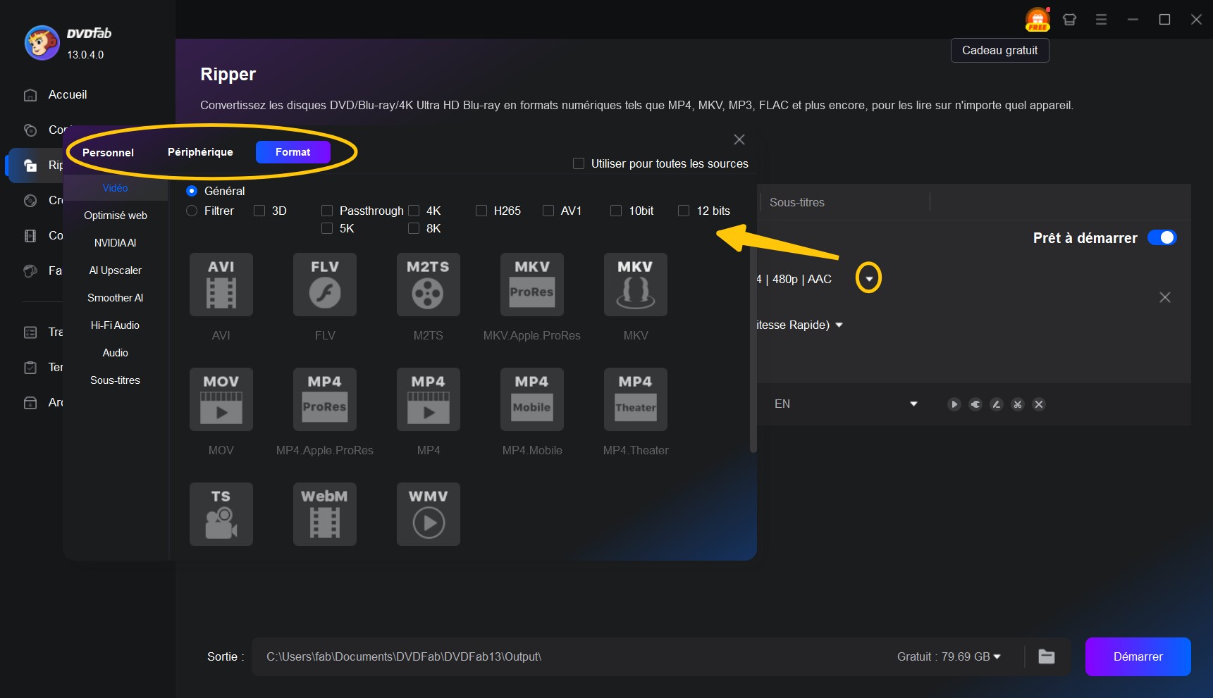 Comment convertir un DVD en MP4 avec DVDFab DVD Ripper ?