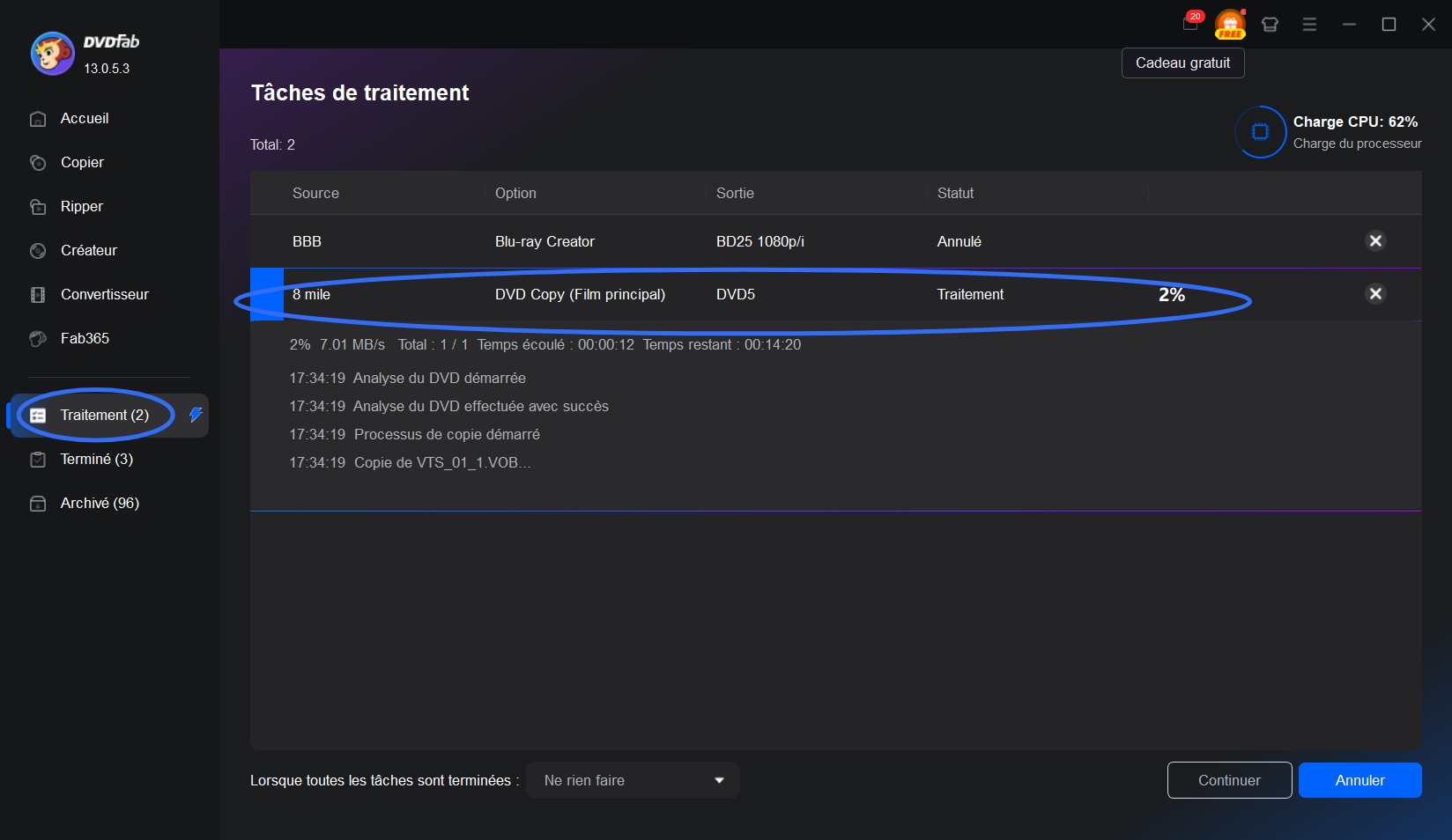copier ou compresser un DVD rapidement