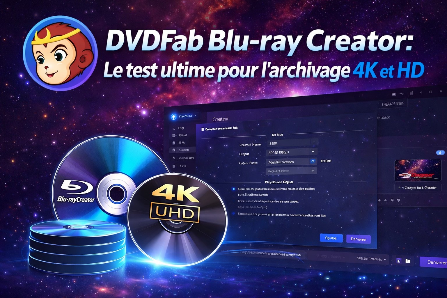 Avis DVDFab Blu-ray Creator : Le test ultime pour l'archivage 4K et HD