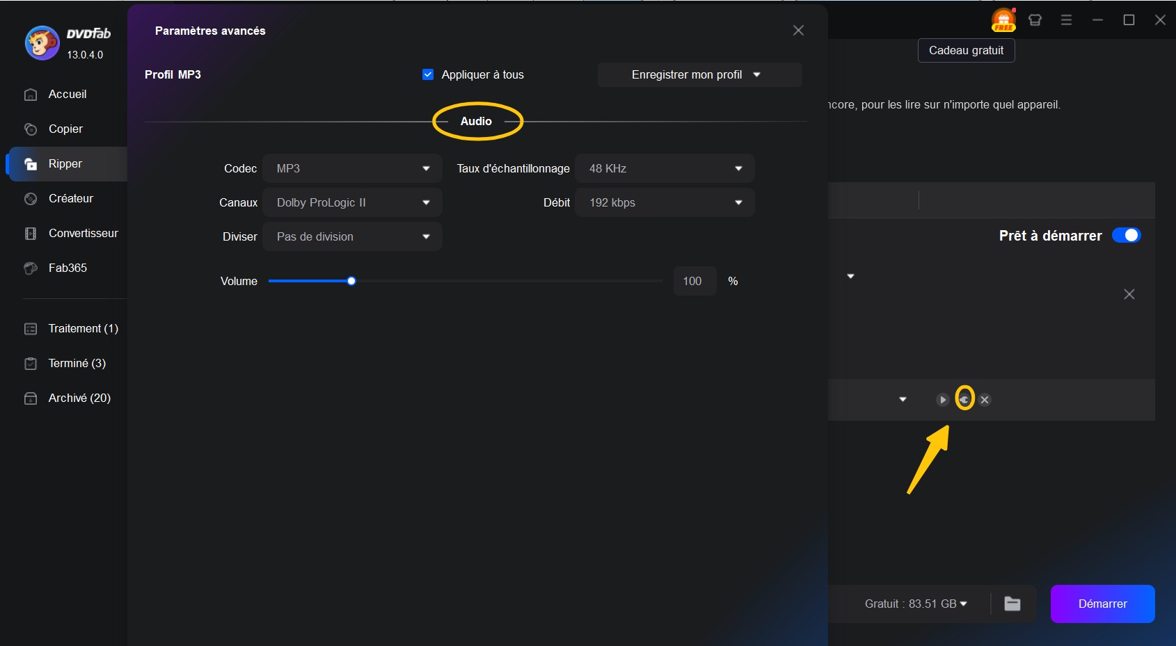 comment convertr dvd en mp3 DVDFab DVD Ripper?