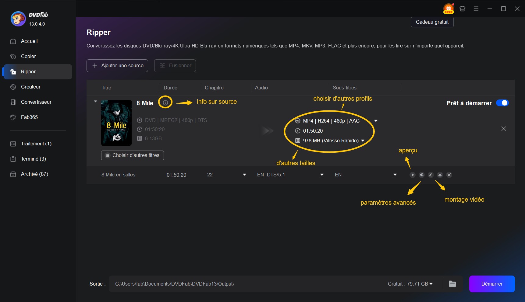 ripper un DVD avec DVDFab DVD Ripper
