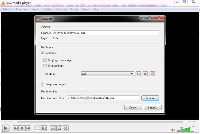 Convertir MKV en AVI avec VLC