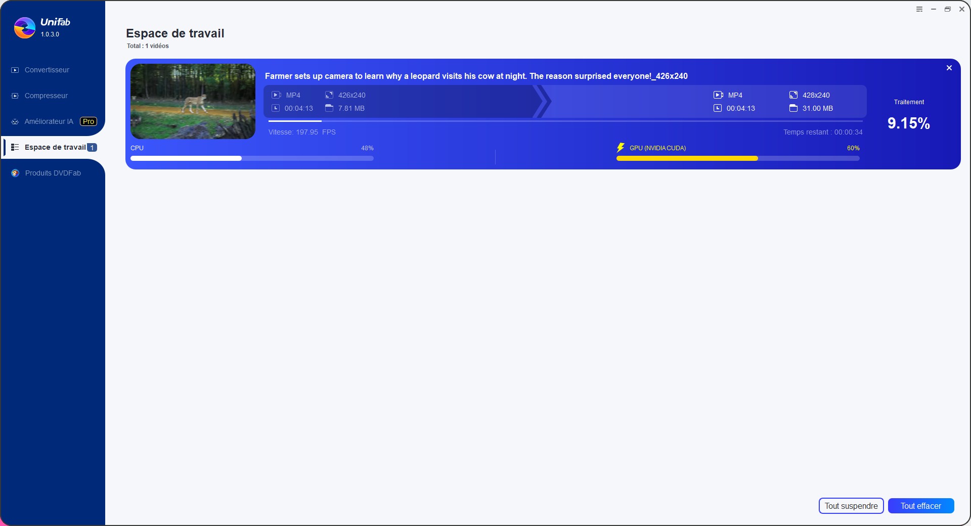 les étapes pour convertir MKV en AVI avec UniFab Video Converter