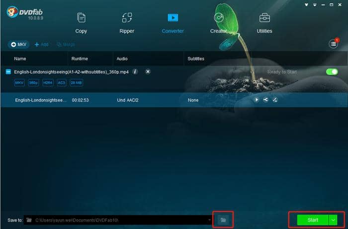 Comment convertir gratuitement et facilement des vidéos YouTube:Comment convertir les vidéos de YouTube avec DVDFab Video Converter ?