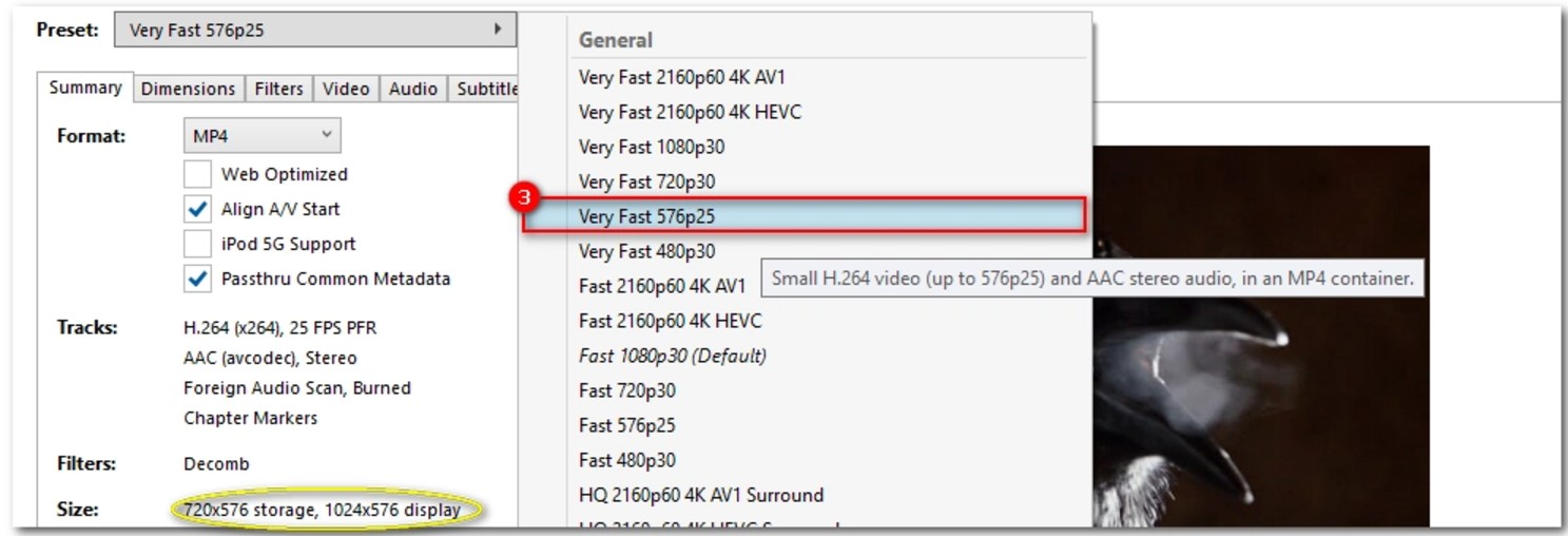Convertir DVD en MP4 avec HandBrake