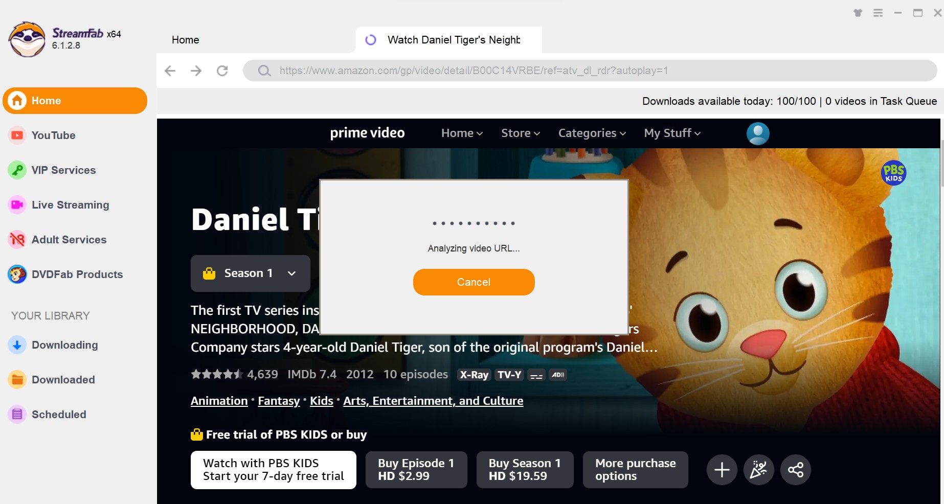 download PBS Kids Shows 2000s: streamfab step 3