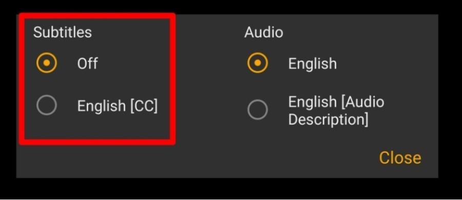 amazon prime字幕：安卓設備