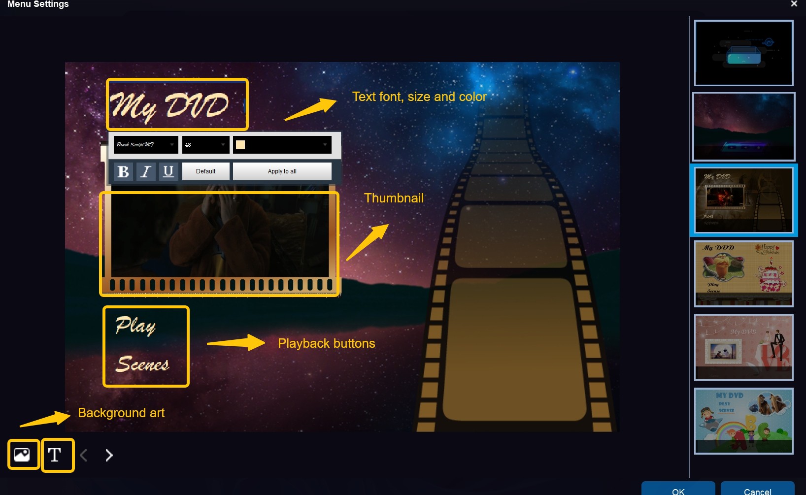 Customize Menu Template