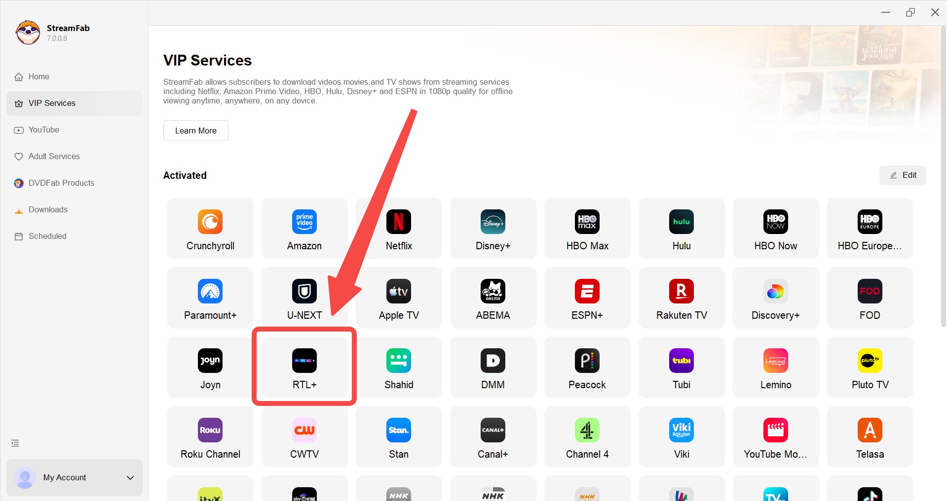 Schritt 1 zum Herunterladen von RTL Plus Video