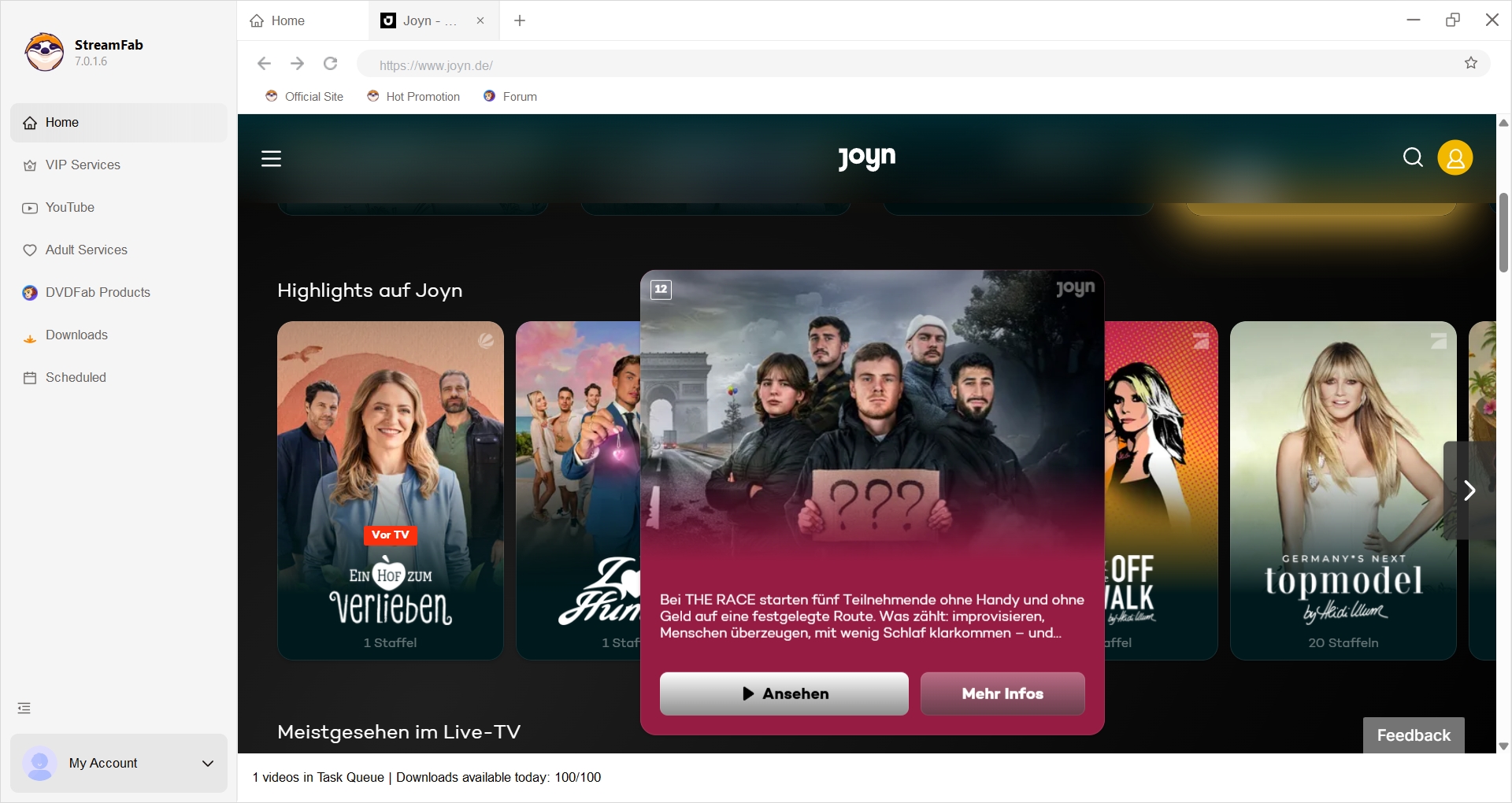 Alternative 1: StreamFab Video Downloader [Beste Gesamtleistung]