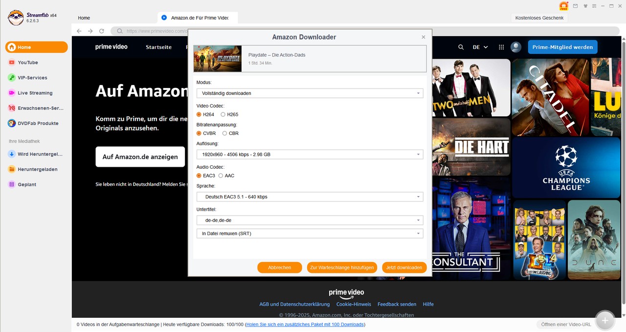 Ausführliche Schritte bei StreamFab
