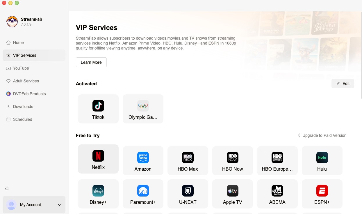 Schritt 2: Dienst auswählen