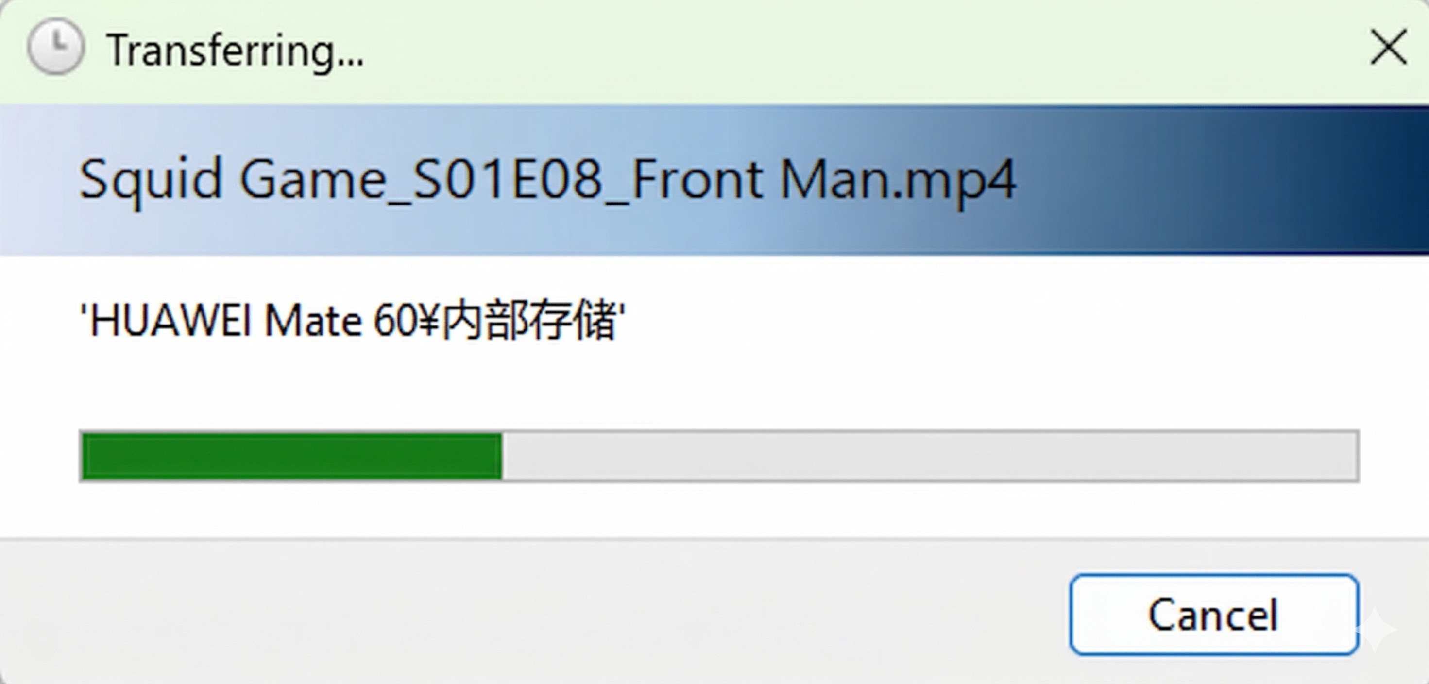 Übertragen auf einen USB-Stick