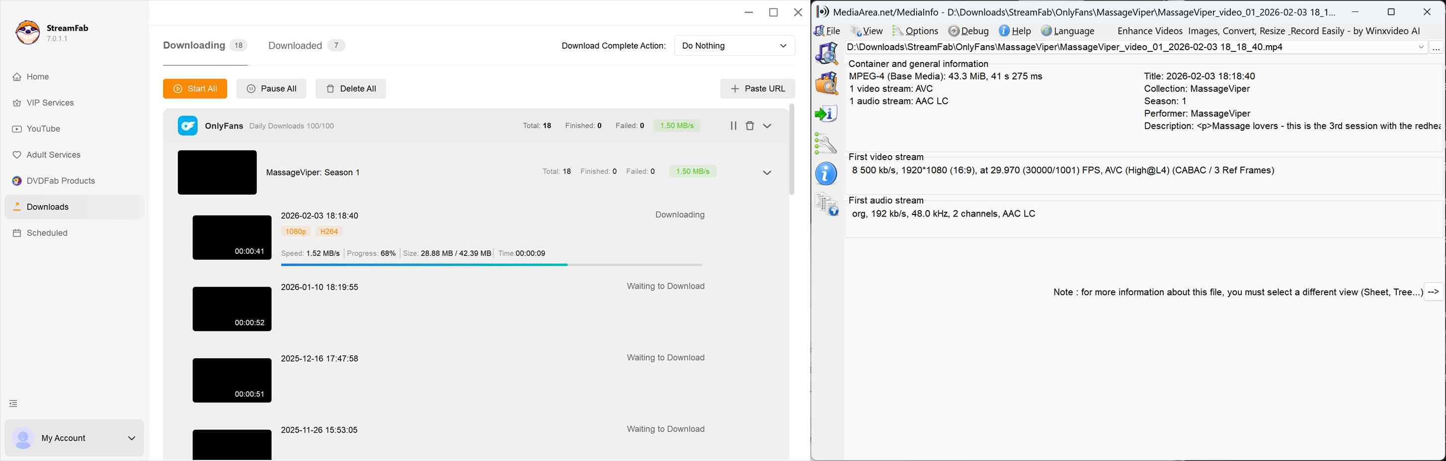 Wie man mit dem StreamFab OnlyFans Downloader mehrere OnlyFans-Videos herunterlädt: Schritt 3