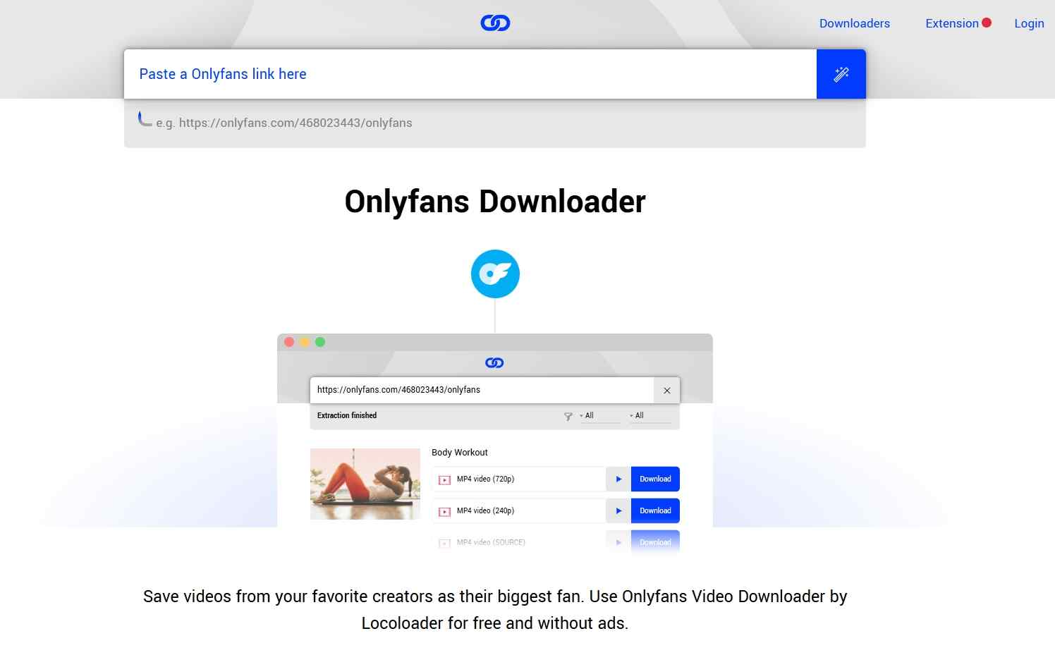 Lade OnlyFans-Videos nur mit locoloader onlyfans downloader herunter