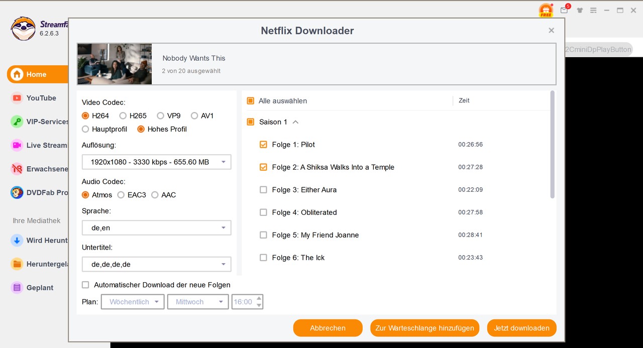 Download-Anleitung bei StreamFab