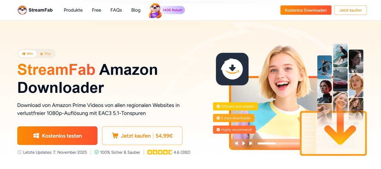 Methode 1: Rippen von Prime Video als MP4 mit StreamFab Amazon Downloader