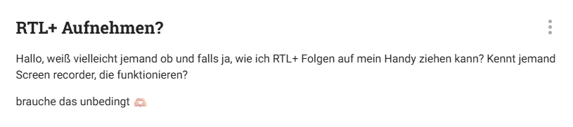 RTL+ Aufnehmen?