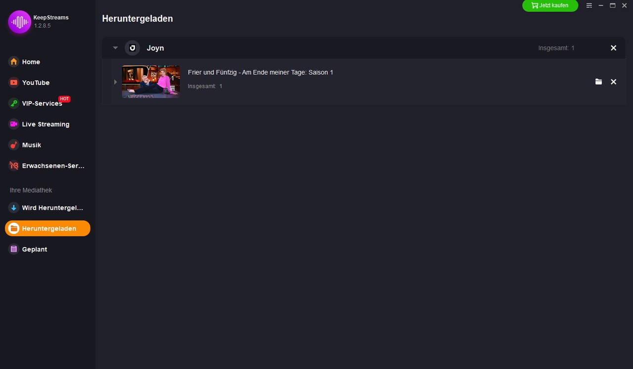 Schritt 6 zum Herunterladen von Joyn Video mit KeepStreams