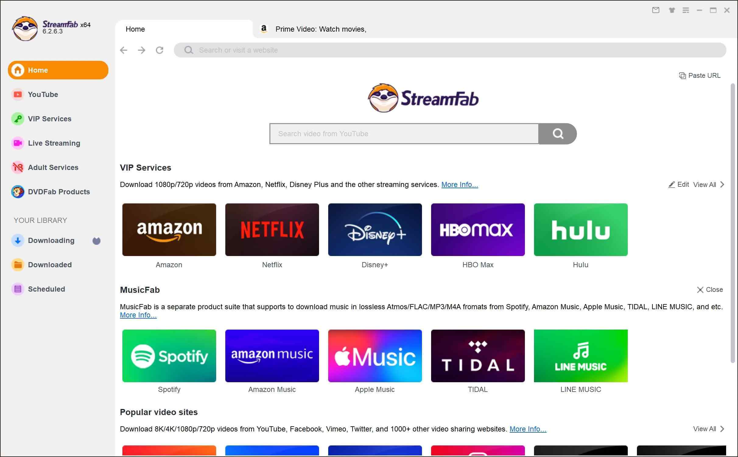 tunepat amazon video downloader review: how to use streamfab the alternative step 1