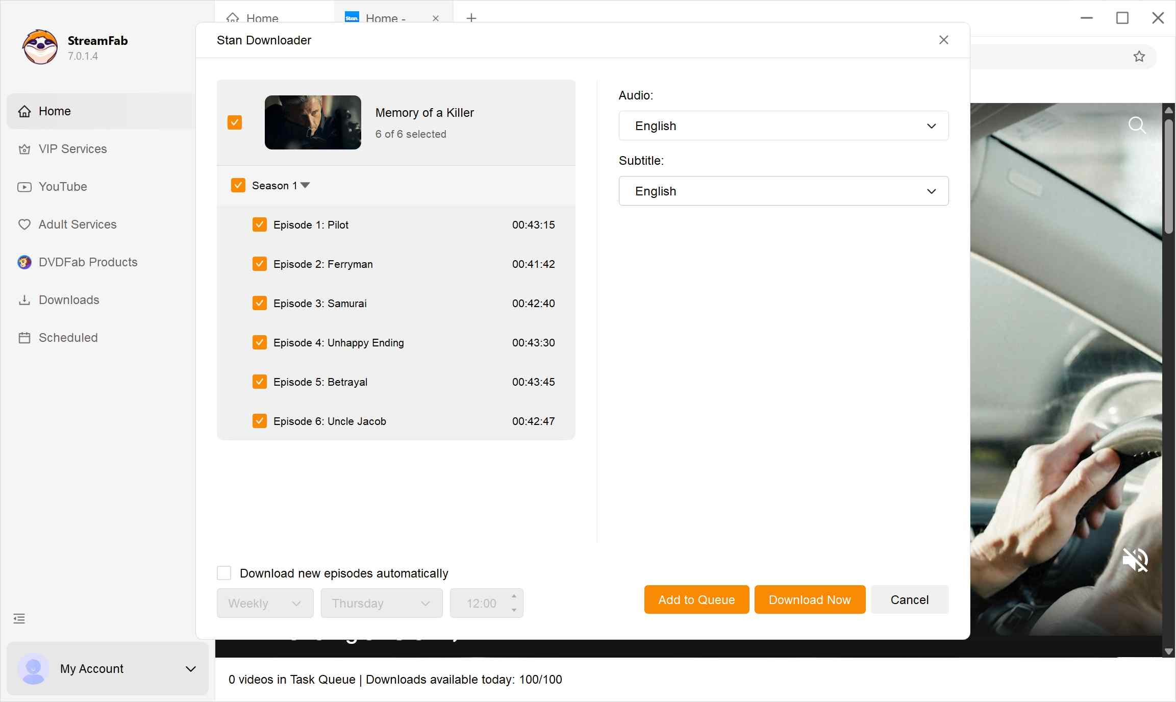 how to download on stan: step 5 of streamfab