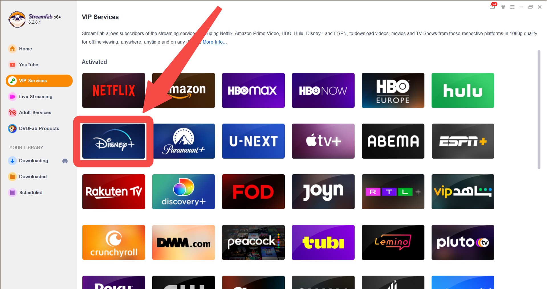 steps to watch disney plus offline with streamfab