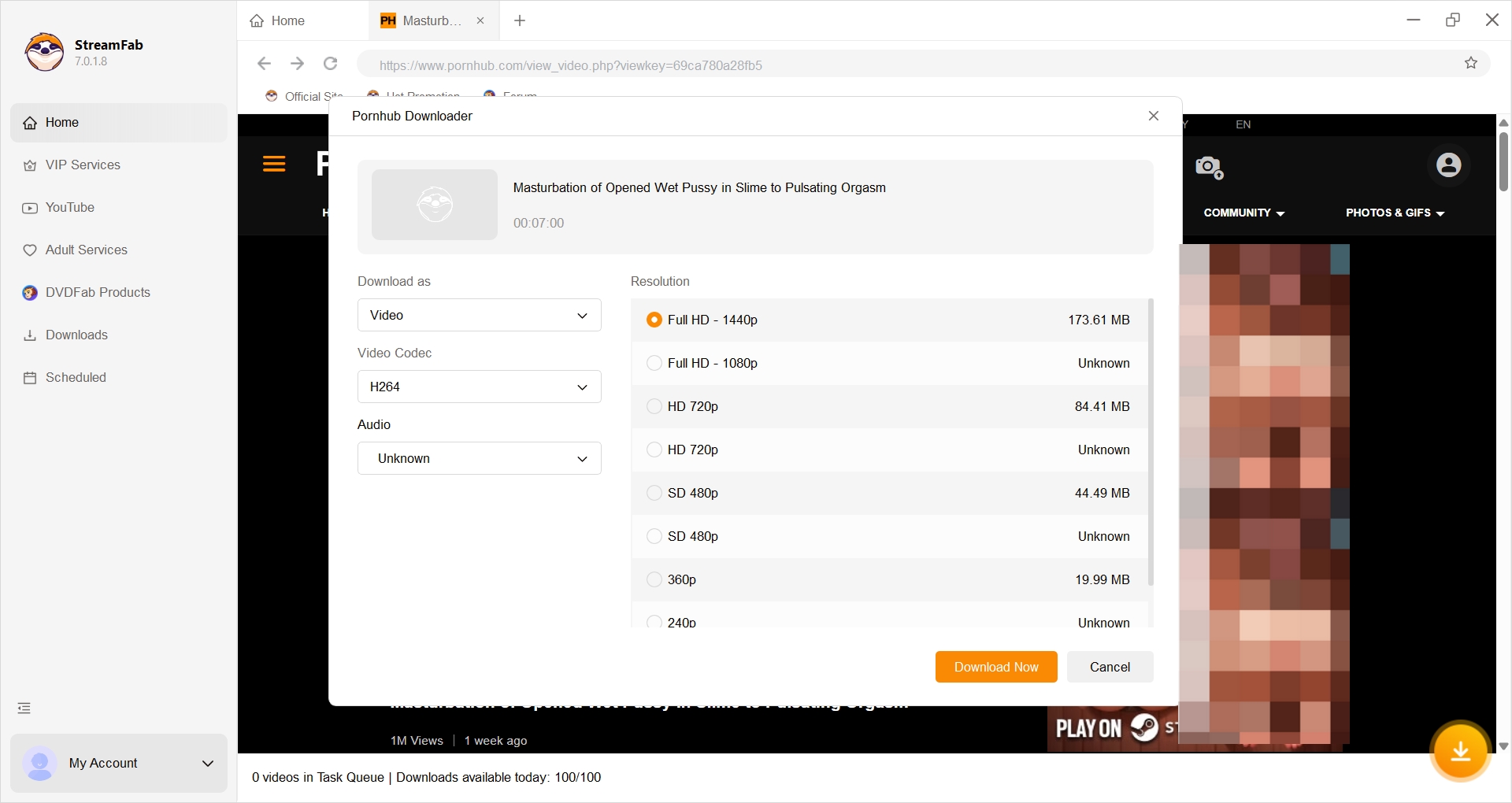how to download pornhub 4k video